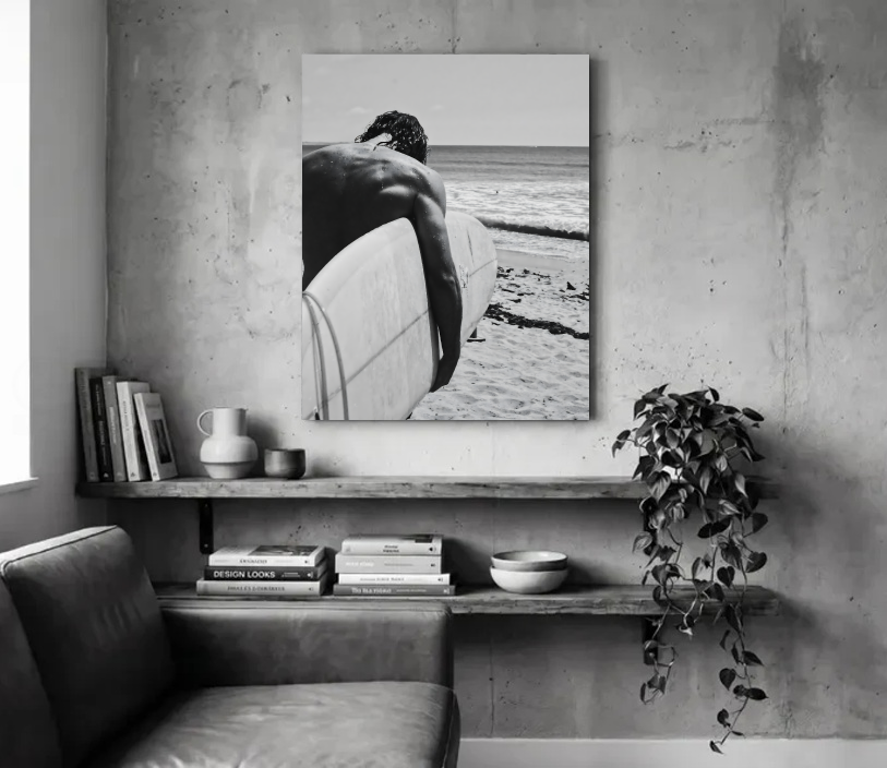Longboard Unframed in a room